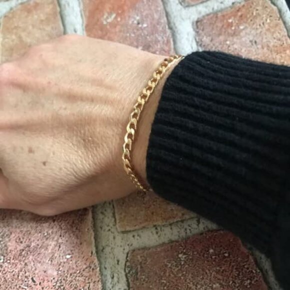 Neiman Marcus 18K Reverie Gold Plated Figaro Bracelet